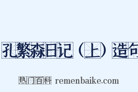 孔繁森日记（上）造句是什么意思的图片